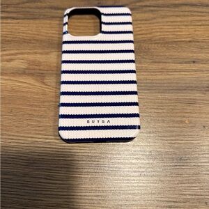 Burga Navy and White Striped Phone Case